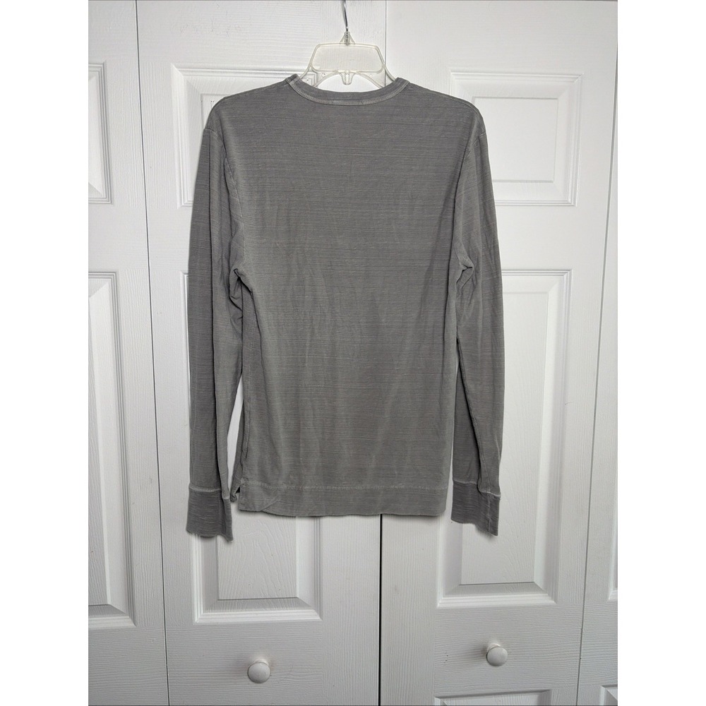 James Perse 0 Standard Crew Neck Long Sleeve Womens Size S Grey Slub Cotton Tee - Picture 6 of 7